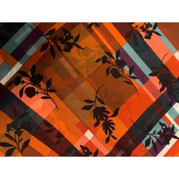 Cabi Oversized Blouse with Tank #3773 Lattice Top Zadie Flower Check Small - Picture 7 of 7